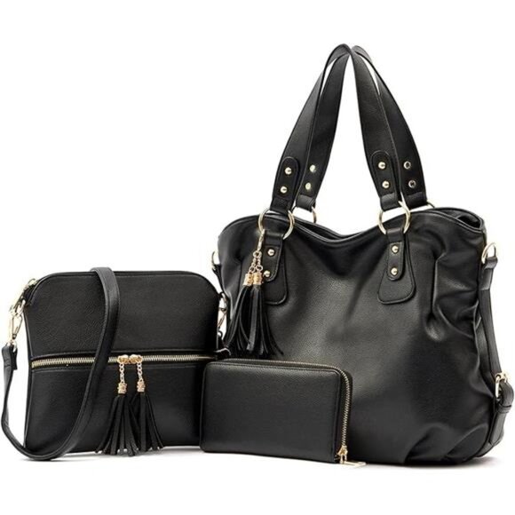 Qiyuer Purses And Wallets Set For Women Tote Handbags Large Hobo Bag Purse With - Picture 7 of 7